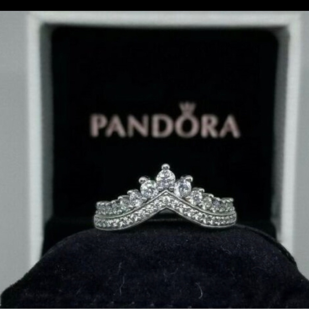 NEW PANDORA Princess Wish Crown Ring size 6